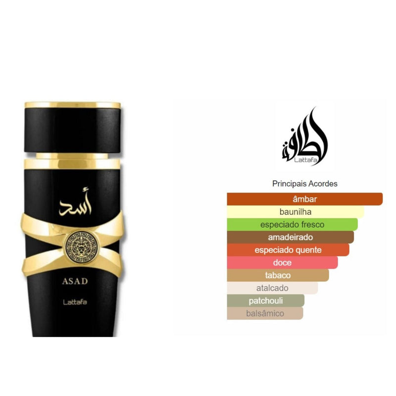 Perfume Asad Lattafa Árabe Masculino - 100ml Perfume Masculino Lemon Store 